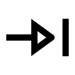 Triangle Arrow Last Icon from Outlined Line - Material Pro Set