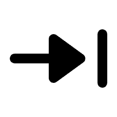 Triangle Arrow Last Fill Icon from Rounded Fill - Material Pro Set