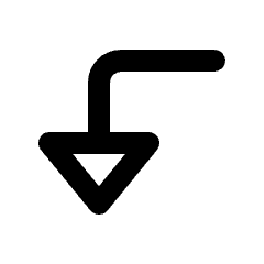 Triangle Arrow Left Down Icon from Rounded Line - Streamline Material Set