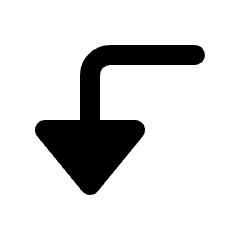 Triangle Arrow Left Down Fill Icon from Rounded Fill - Streamline Material Set