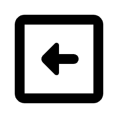 Triangle Arrow Left Square Icon from Rounded Line - Streamline Material Set