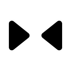 Triangle Arrow Less Horizontal Fill Icon from Rounded Fill - Streamline Material Set