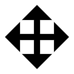 Triangle Arrow Move Around Fill Icon from Sharp Fill - Streamline Material Set