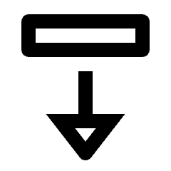 Triangle Arrow Move Down Icon from Outlined Line - Streamline Material Set