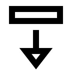 Triangle Arrow Move Down Icon from Sharp Line - Streamline Material Set