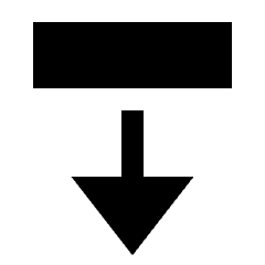 Triangle Arrow Move Down Fill Icon from Sharp Fill - Streamline Material Set