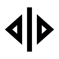 Triangle Arrow Move Horizontal Alt Icon from Sharp Line - Material Pro Set