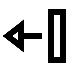 Triangle Arrow Move Left Icon from Sharp Line - Streamline Material Set