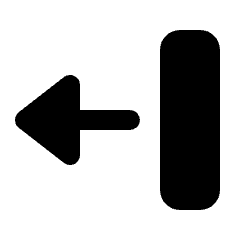 Triangle Arrow Move Left Fill Icon from Rounded Fill - Streamline Material Set