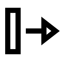 Triangle Arrow Move Right Icon from Sharp Line - Material Pro Set