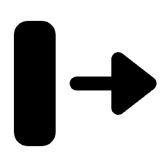 Triangle Arrow Move Right Fill Icon from Rounded Fill - Streamline Material Set