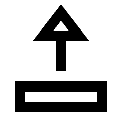 Triangle Arrow Move Up Icon from Sharp Line - Streamline Material Set