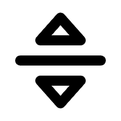 Triangle Arrow Move Vertical Alt Icon from Rounded Line - Material Pro Set