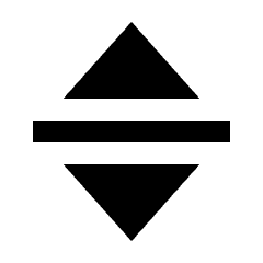 Triangle Arrow Move Vertical Alt Fill Icon from Sharp Fill - Streamline Material Set