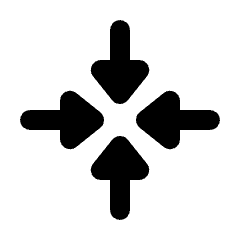 Triangle Arrow Point Center Icon from Rounded Line - Streamline Material Set