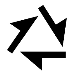 Triangle Arrow Recycling Icon from Sharp Line - Streamline Material Set