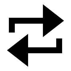 Triangle Arrow Reload Horizontal Fill Icon from Sharp Fill - Streamline Material Set