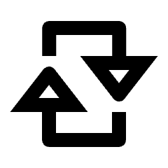 Triangle Arrow Reload Vertical Alt Icon from Outlined Line - Streamline Material Set