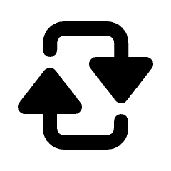 Triangle Arrow Reload Vertical Alt Fill Icon from Rounded Fill - Streamline Material Set