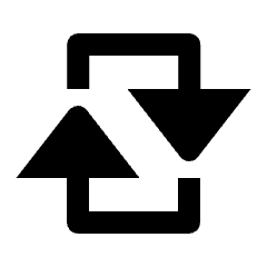 Triangle Arrow Reload Vertical Alt Fill Icon from Outlined Fill - Material Pro Set