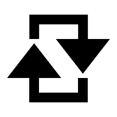 Triangle Arrow Reload Vertical Alt Fill Icon from Sharp Fill - Streamline Material Set