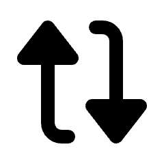 Triangle Arrow Reload Vertical Fill Icon from Rounded Fill - Streamline Material Set