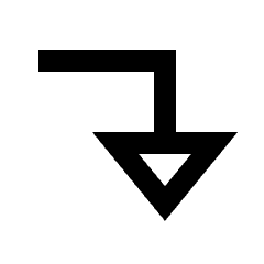 Triangle Arrow Right Down Icon from Sharp Line - Streamline Material Set