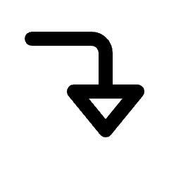 Triangle Arrow Right Down Icon from Rounded Line - Streamline Material Set