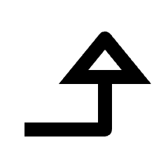 Triangle Arrow Right Up Icon from Outlined Line - Streamline Material Set