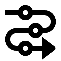 Triangle Arrow Roadmap Icon from Outlined Line - Streamline Material Set