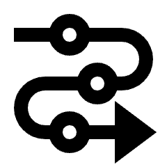 Triangle Arrow Roadmap Icon from Sharp Line - Streamline Material Set