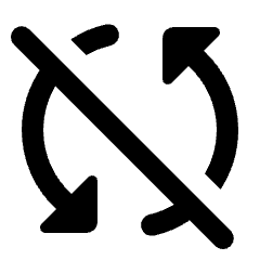 Triangle Arrow Synchronize Off Fill Icon from Rounded Fill - Streamline Material Set