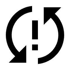 Triangle Arrow Synchronize Warning Fill Icon from Sharp Fill - Material Pro Set