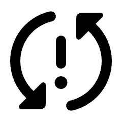 Triangle Arrow Synchronize Warning Fill Icon from Rounded Fill - Streamline Material Set
