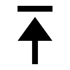 Triangle Arrow To Top Fill Icon from Sharp Fill - Material Pro Set