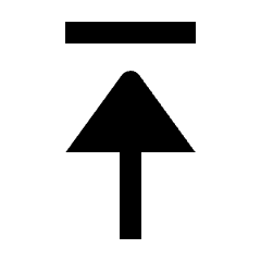 Triangle Arrow To Top Fill Icon from Outlined Fill - Streamline Material Set