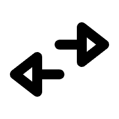 Triangle Arrow Transfer Horizontal 2 Icon from Rounded Line - Streamline Material Set