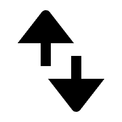 Triangle Arrow Transfer Vertical 2 Fill Icon from Outlined Fill - Streamline Material Set