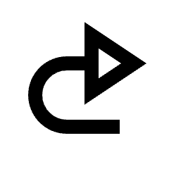 Triangle Arrow Turn Forward Icon from Sharp Line - Streamline Material Set