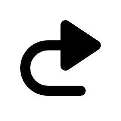 Triangle Arrow Turn Forward Fill Icon from Rounded Fill - Streamline Material Set