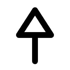 Triangle Arrow Up Icon from Rounded Line - Streamline Material Set