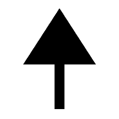 Triangle Arrow Up Fill Icon from Sharp Fill - Material Pro Set