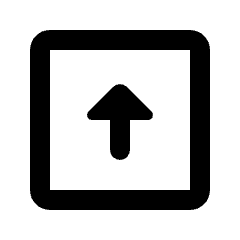 Triangle Arrow Up Square Icon from Rounded Line - Streamline Material Set