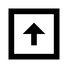 Triangle Arrow Up Square Icon from Sharp Line - Material Pro Set