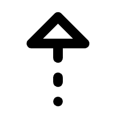 Triangle Arrow Warm Up Icon from Rounded Line - Streamline Material Set