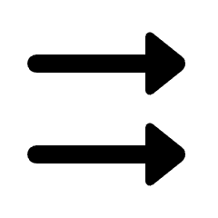 Triangle Double Triangle Arrow Right Icon from Rounded Line - Material Pro Set