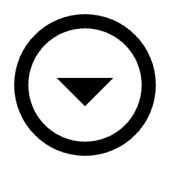 Triangle Down Circle Icon from Outlined Line - Streamline Material Set