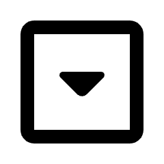 Triangle Down Square Icon from Rounded Line - Streamline Material Set