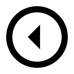 Triangle Left Circle Icon from Outlined Line - Material Pro Set