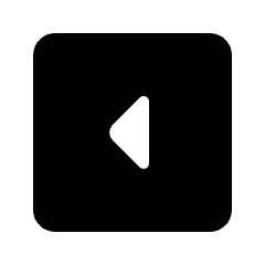 Triangle Left Square Fill Icon from Rounded Fill - Streamline Material Set